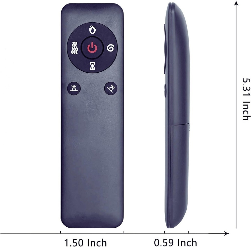 Universal Infrared Remote for Electric Fireplaces - No Programming Required