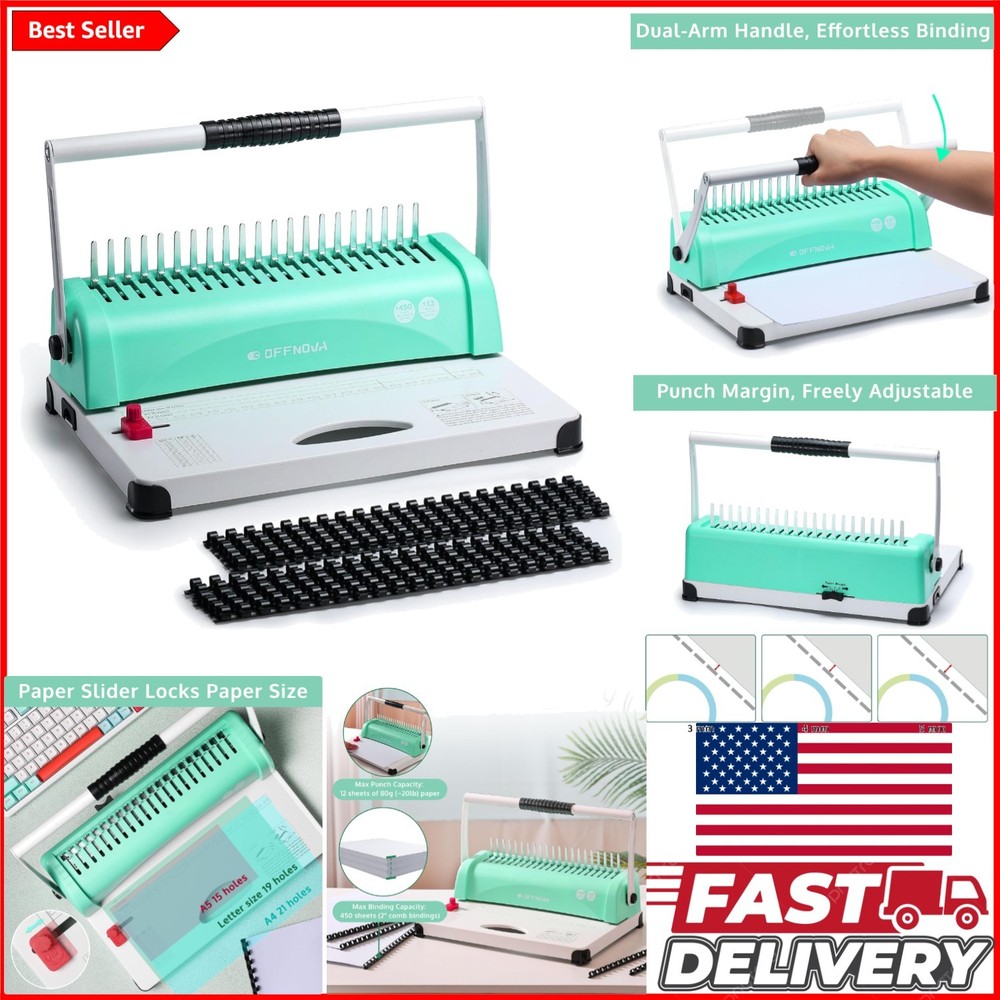 Budget-Friendly Comb Binding Machine with 100 Binding Spines - User-Friendly