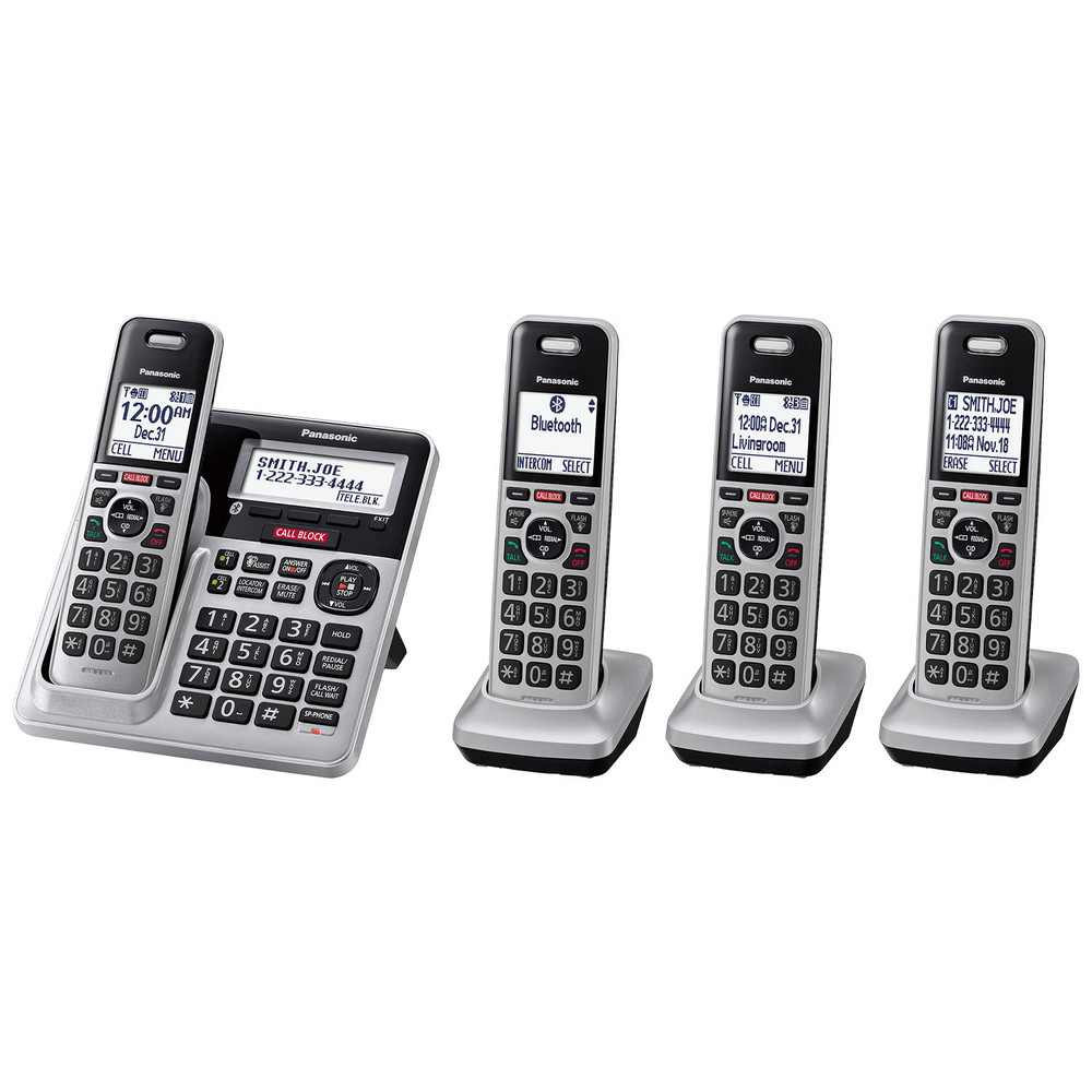 Panasonic KX-TG994 Bluetooth Cordless Phone DECT 6.0 4 Handset Bundle
