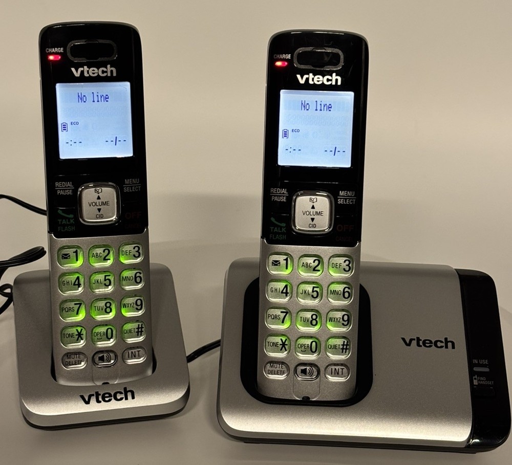 VTech • CS6719-2 • DECT 6.0 Cordless Phone • 2 Handset • Black • Open Box