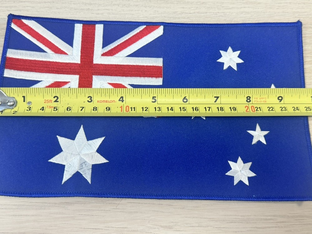 Australian Flag Embroidered Patch - 9 5/8” x 5 3/4”