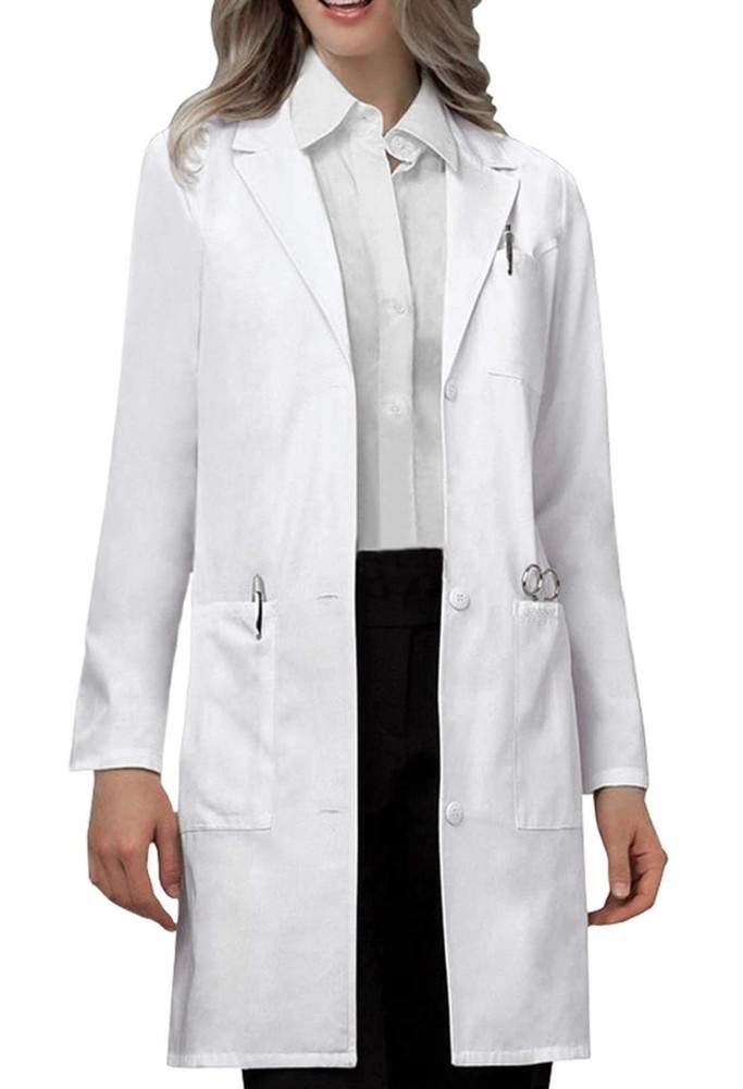 Professional Lab Coat for Unisex-Long Sleeve, White, (Small)