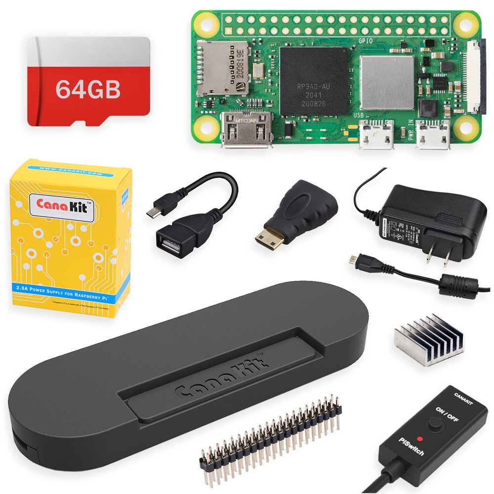 CanaKit Raspberry Pi Zero 2 W Starter MAX Kit (64GB Edition)