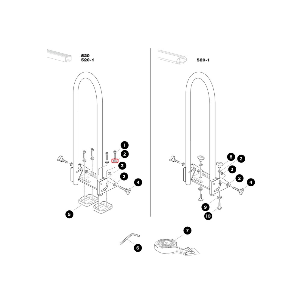 Thule Washers M6 for Kayak Support 30148