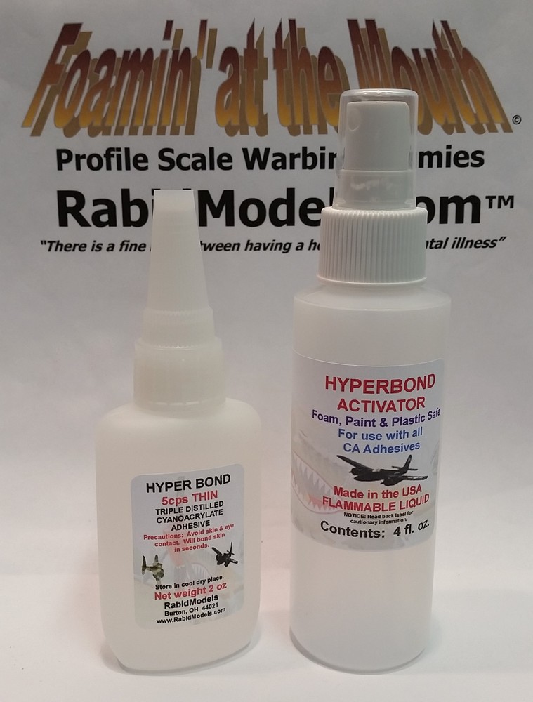 2 oz Regular THIN HYPERBOND CA Super Glue & 4 oz Accelerator/Activator/Kicker