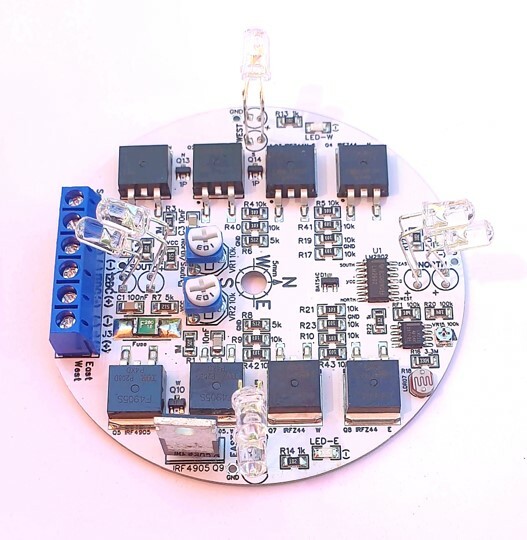 MK III 12VDC 3Amp Dual Axis Solar Panel Sun Tracking Analog Controller Board DIY