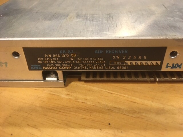 Bendix King KR 87 ADF Receiver 066-1072-00