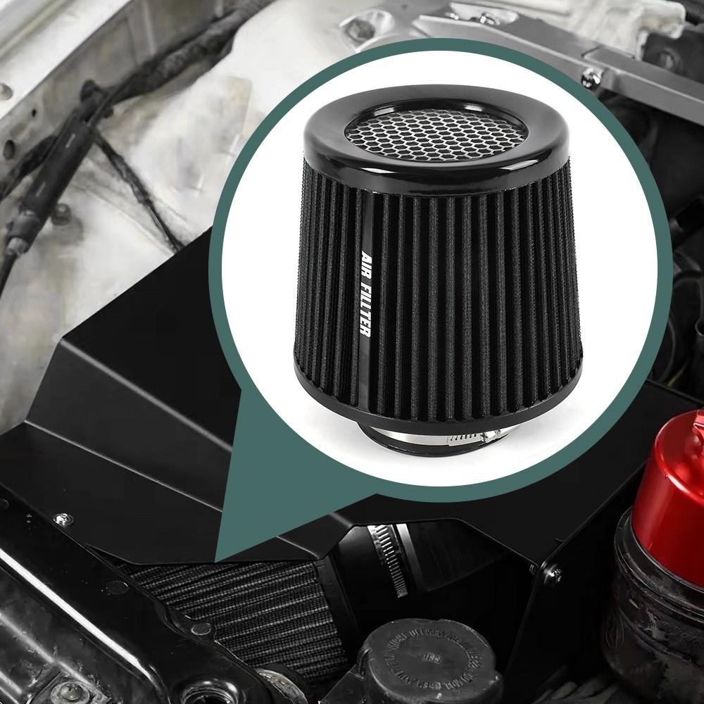 Universal 2.5 Inch Inlet Air Intake Filter Replacement Air Filter HighFlow