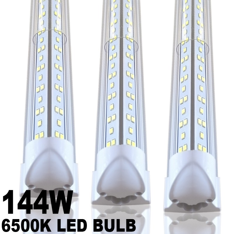 12/48PCS 8FT Led Shop Light 8 Foot 144W T8 Integrated 8' LED Tube Light Fixture