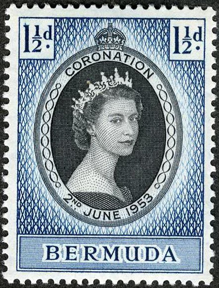 Bermuda 1953 Coronation Queen Elizabeth MLH (SC# 142)
