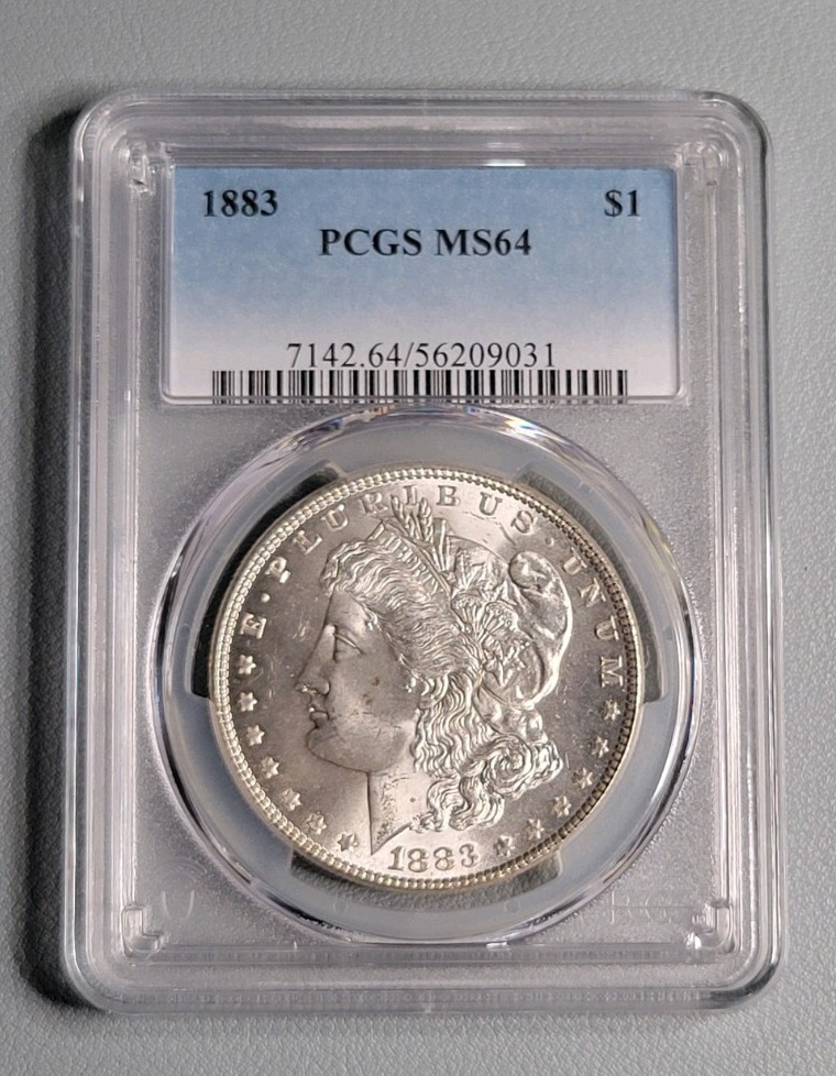 1883 P Morgan Silver Dollar - PCGS MS64 - Sharp Reverse