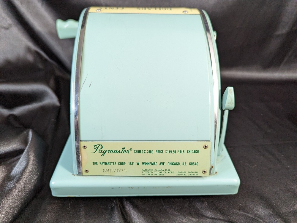 Paymaster Series X-2000 Check Writing Machine With Cover