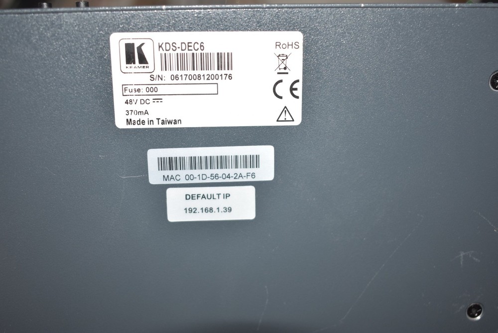 KRAMER MEGATOOLS KDS-EN6 & KDS-DEC6 4K VIDEO ENCODER DECODER PAIR/SET