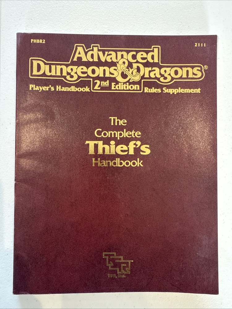 TSR AD&D 2nd Edition Complete Thief’s Handbook #2111/ PHBR2 / 1989