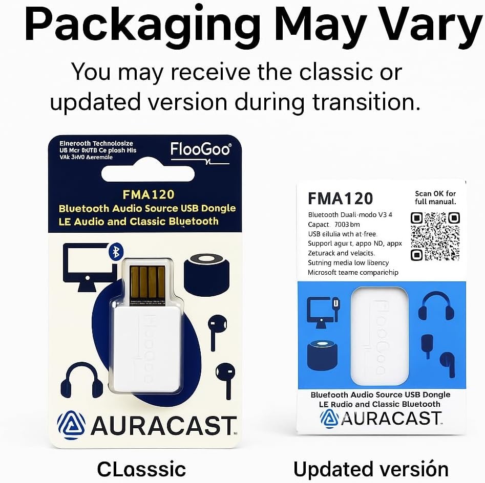 Bluetooth Audio Adapter, Dual‑Mode aptX