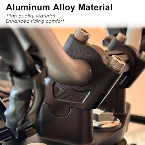 Motorcycle Handlebar Risers, 7/8" 22mm Offset Handlebar Risers Mount Black