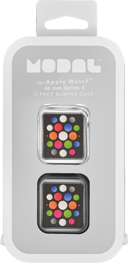 Modal- Bumper for Apple Watch44mm (2-Pack) - Clear/Space Gray