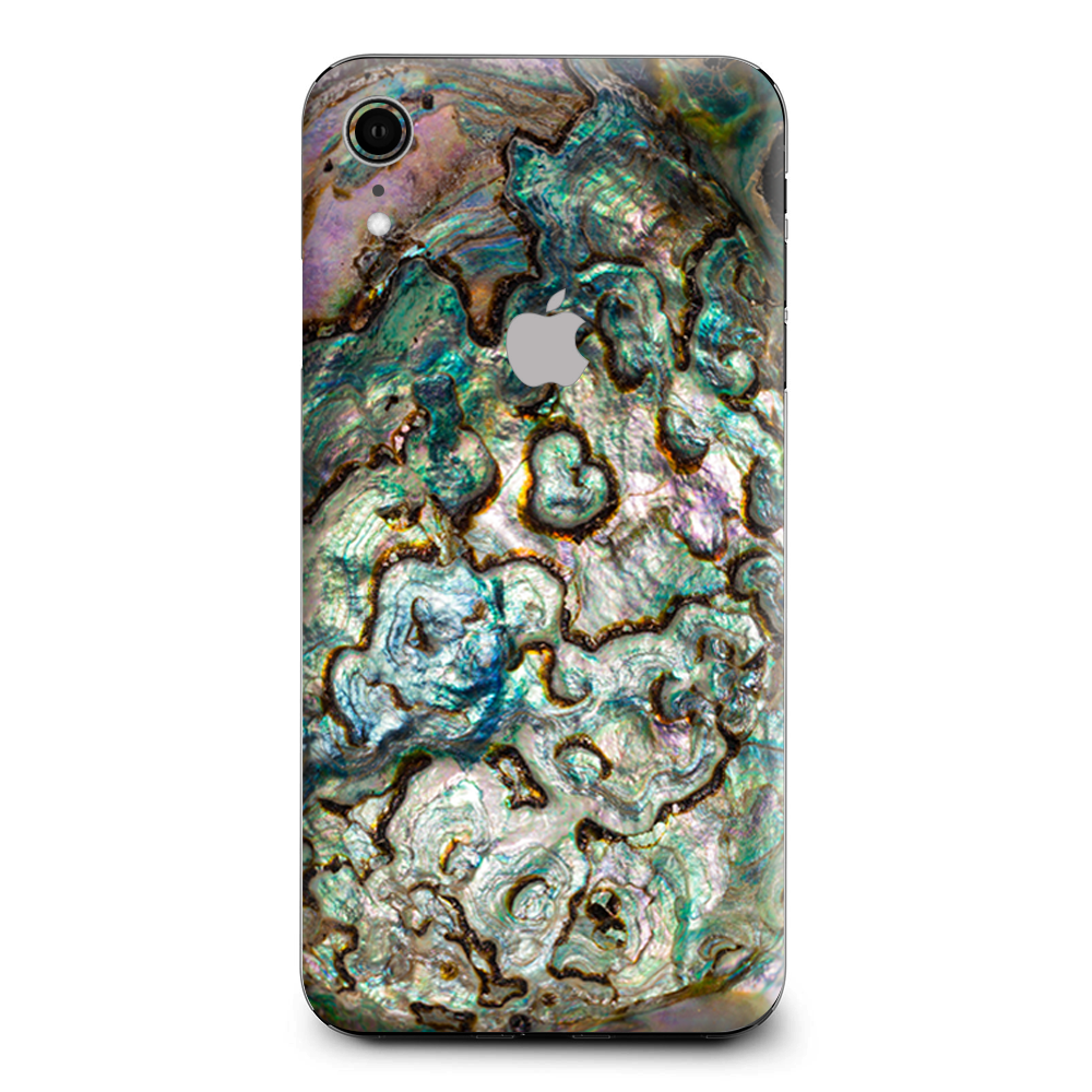 Skins Decal Wrap for Apple iPhone XR - Abalone Shell Gold underwater