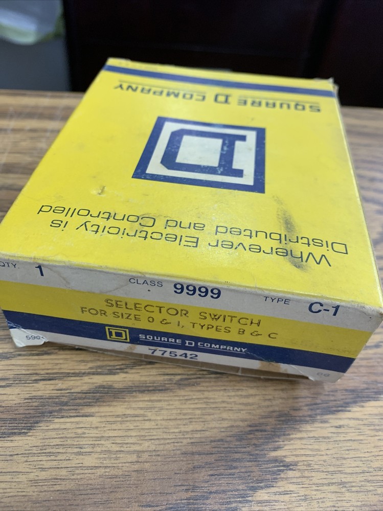 NEW IN BOX SQUARE D 9999 C-1 SELECTOR SWITCH 9999C-1