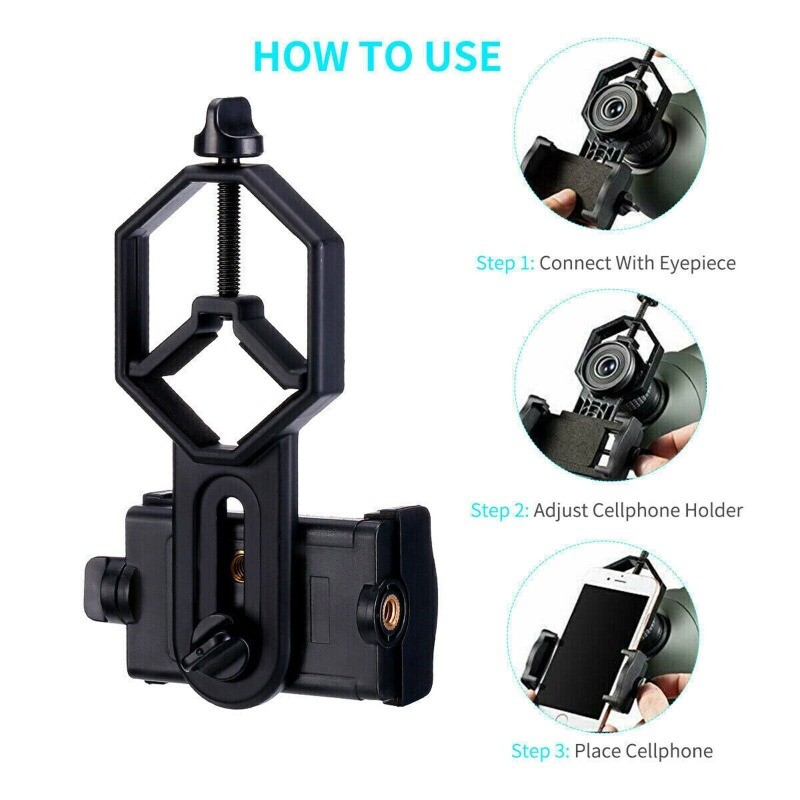 Universal Telescope Cell Phone Mount Adapter for Monocular Spotting Scope