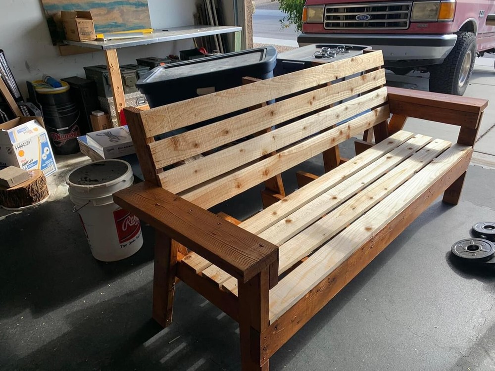 wooden bench