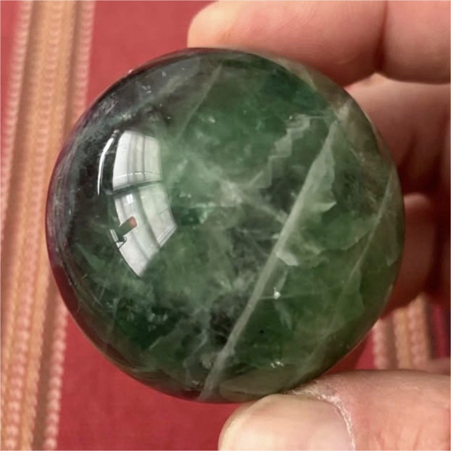 Green Fluorite Crystal Healing Sphere