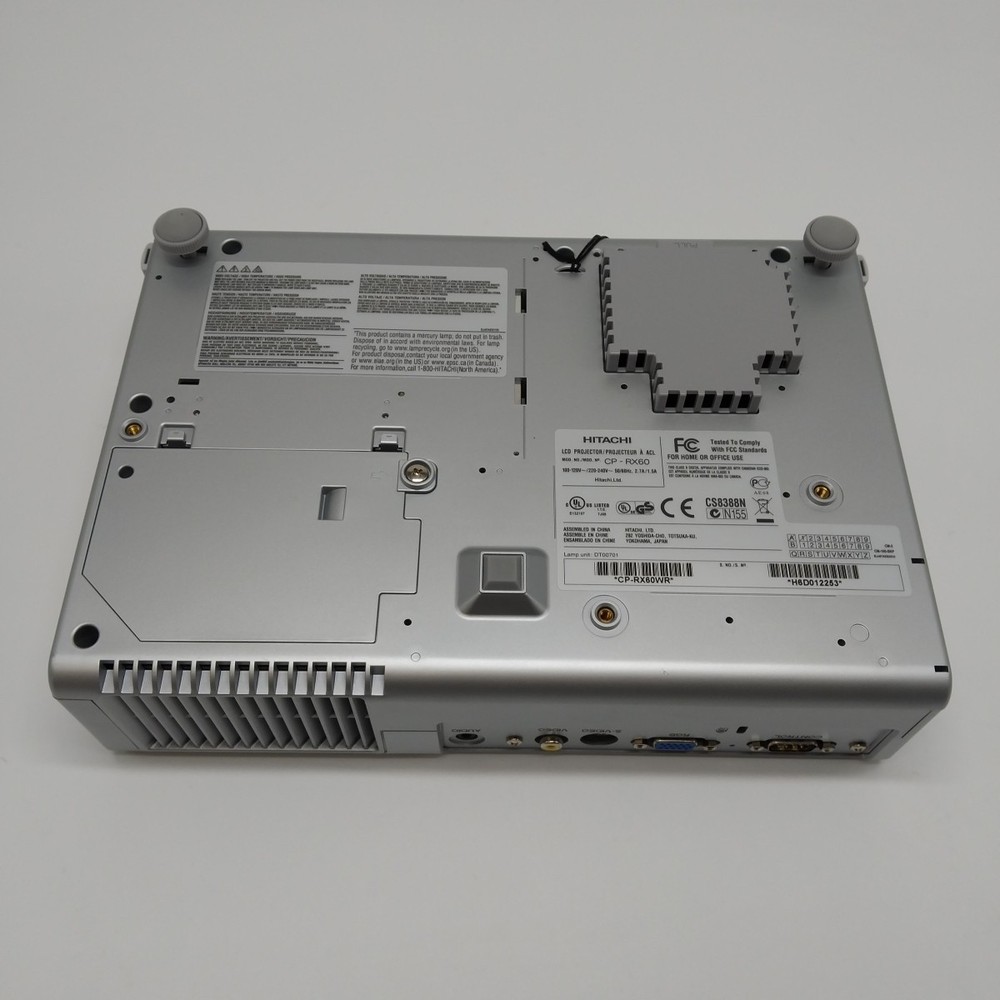 Hitachi CP-RX60 Multimedia LCD Projector with Connection + Power Leads - Working