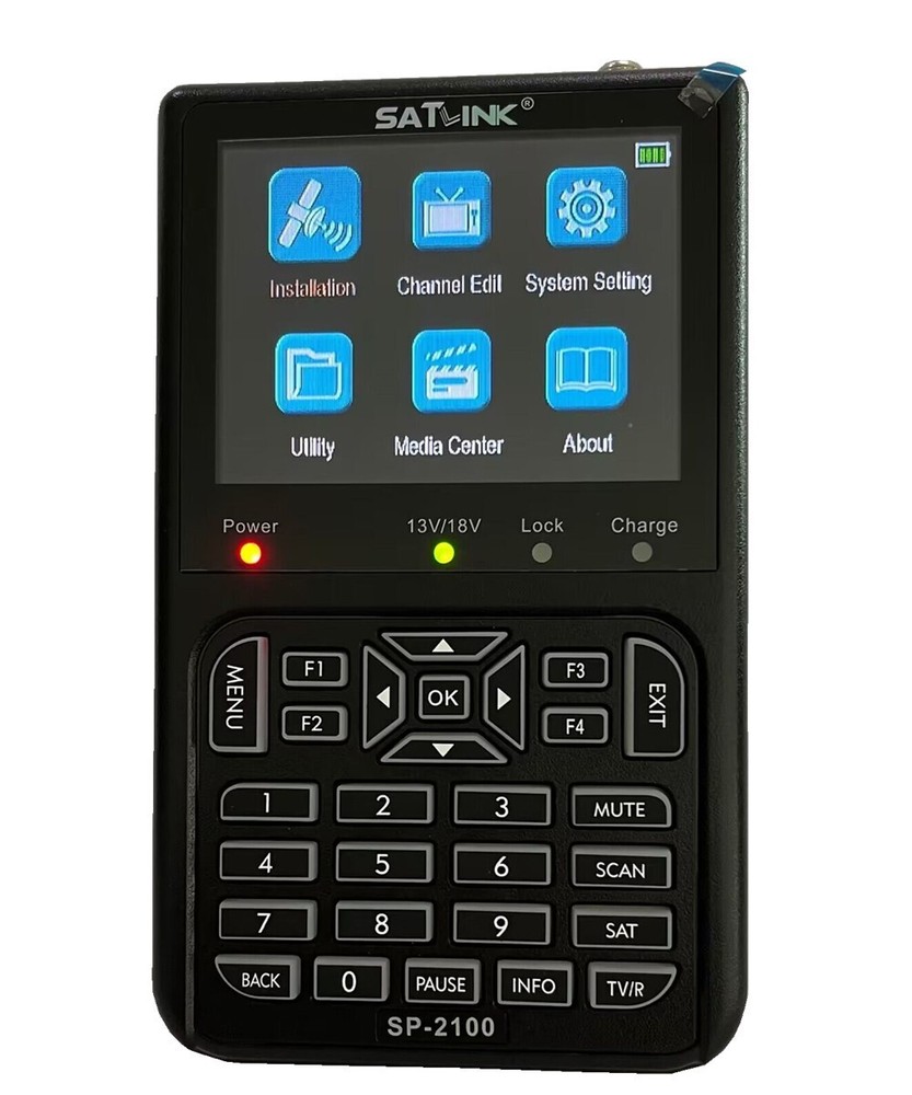 SATLINK SP-2100 DVB-S/S2 FTA Satellite Finder Meter with MPEG-2/MPEG-4 QPSK/8PSK