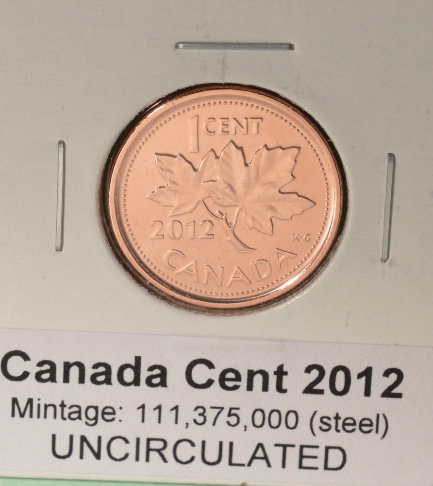 2012 Canada Penny - Magnetic (steel) - Uncirculated