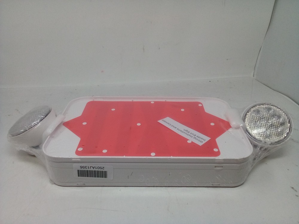 Led Exit Sign Emergency Light Combo Adjustable Two Head,Double Sided and Battery