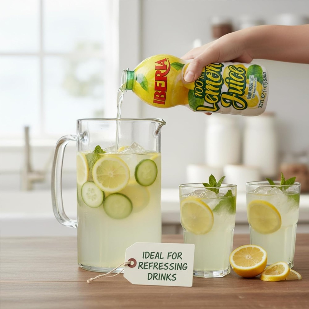 100% Lemon Juice, 32 Ounce Pack of 3