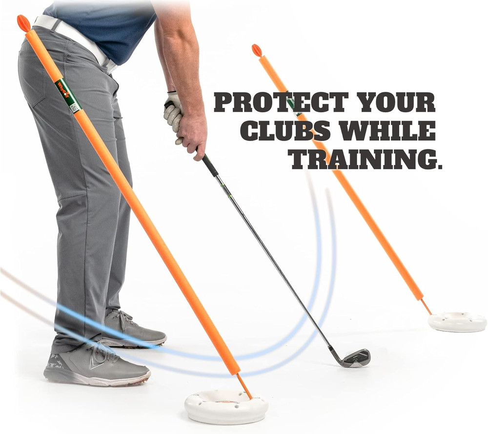 Padded Golf Alignment Rods - Golf Alignment Sticks with Protective Padding, Crea