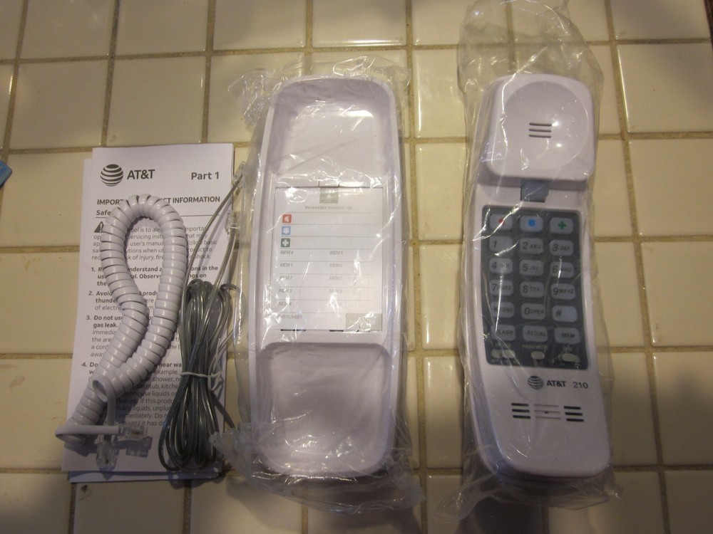AT&T 210 Trimline Corded Phone - White