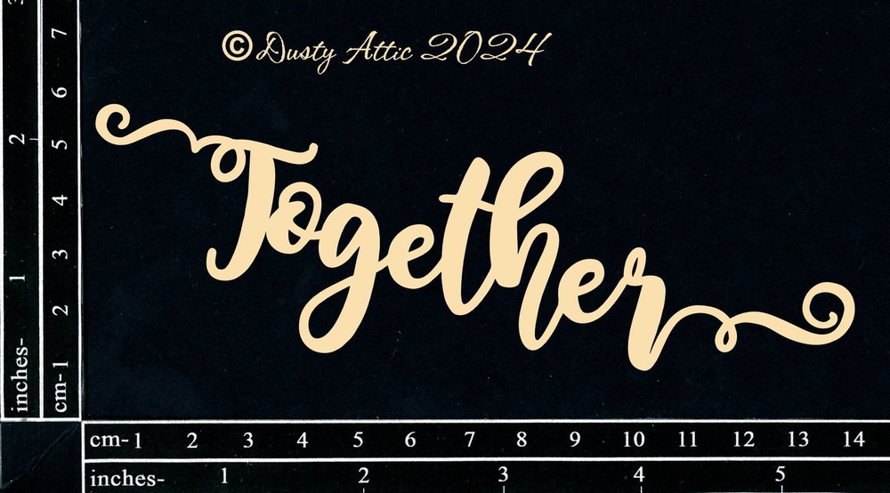 Dusty Attic Chipboard 3x6 - Together, DA3841