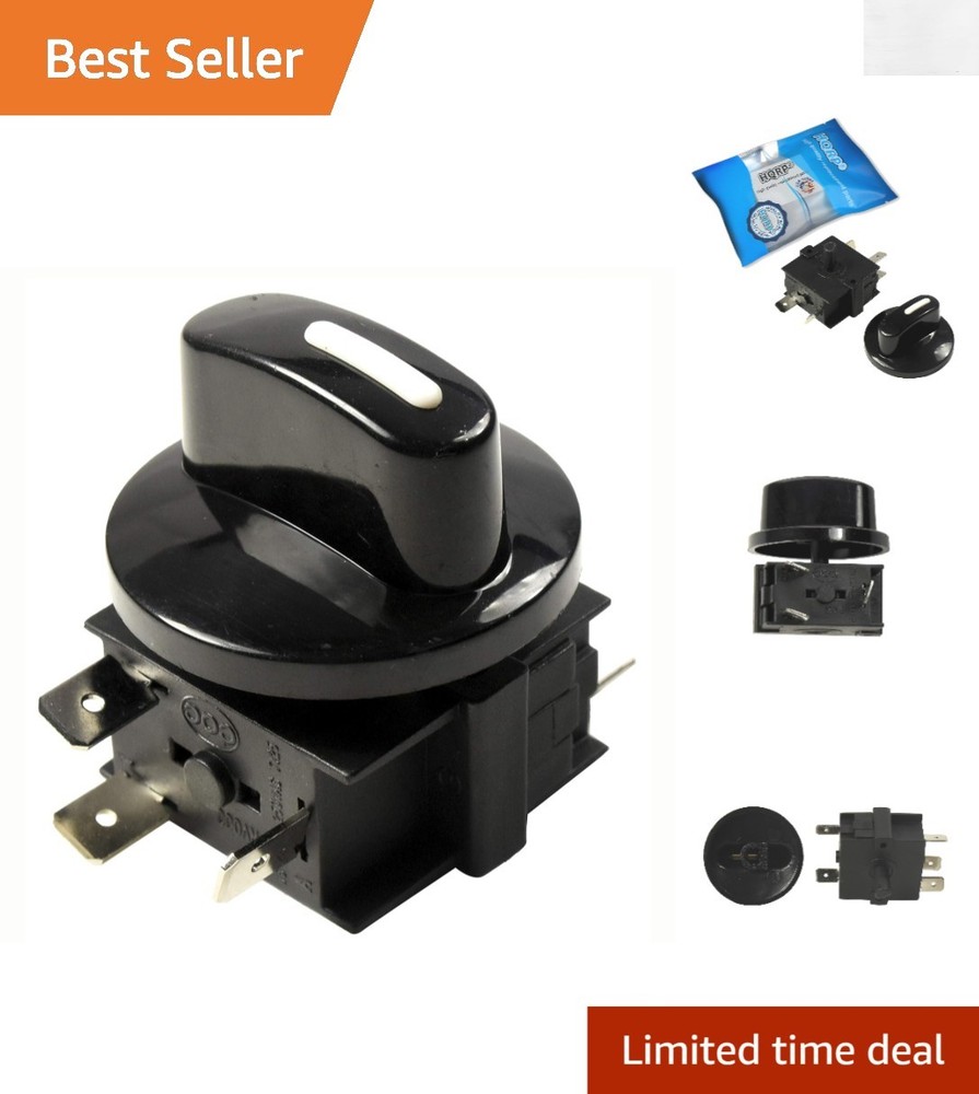 15A Adjustable Rotary Switch for 120V-250V Systems - Quick Connect & Flush Mount