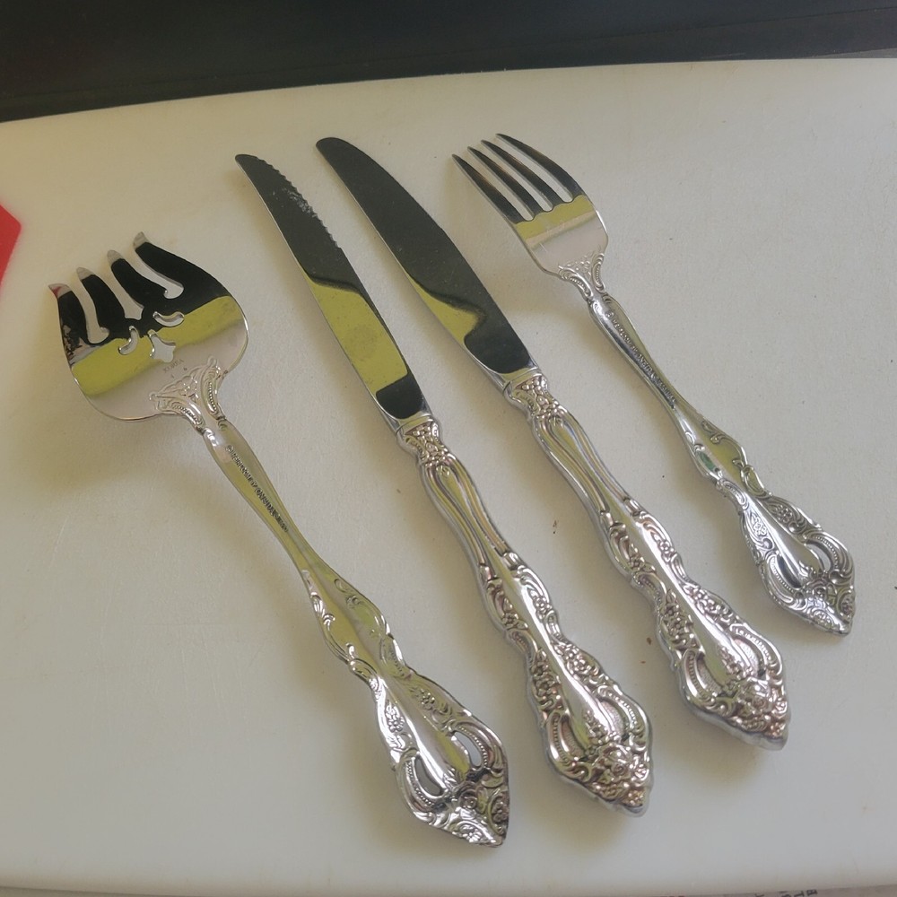 Oneida MICHAELANGELO Cube Stainless Glossy USA Flatware Silverware UCHOOSE 1420