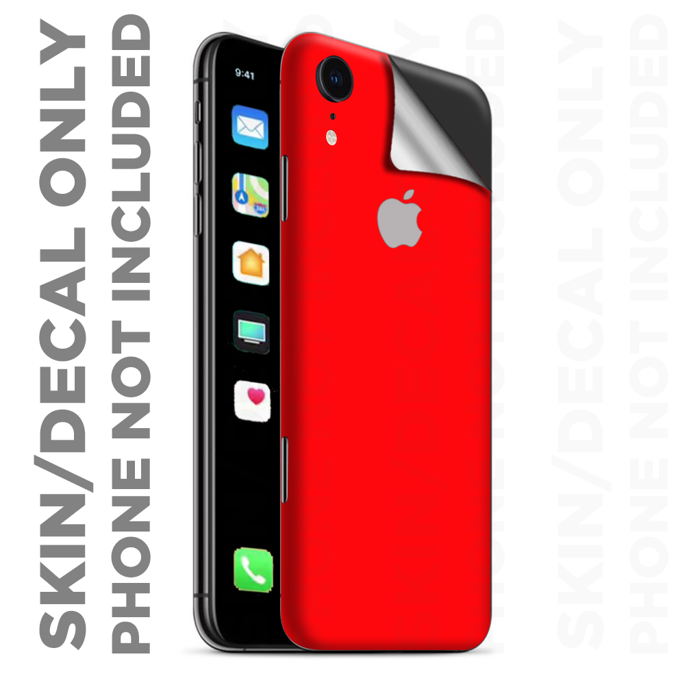 Skins Decal Wrap for Apple iPhone XR - Solid Red color
