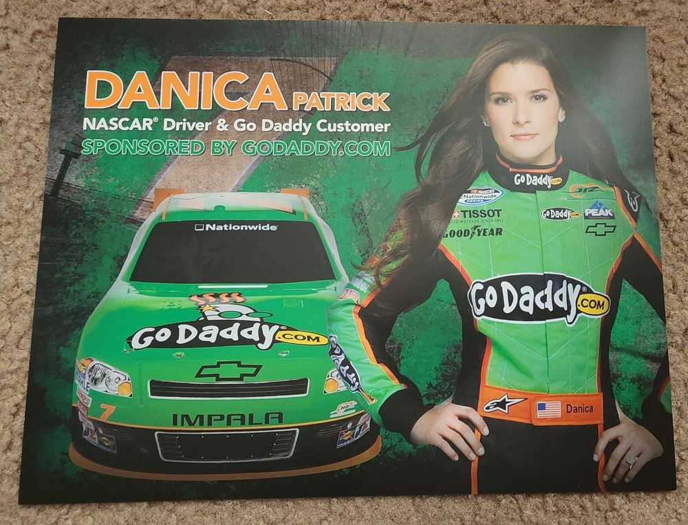 DANICA PATRICK #7 GO-DADDY NATIONWIDE CHEVY HERO CARD