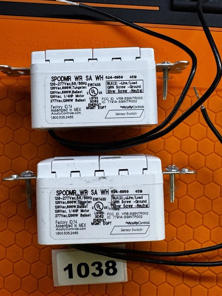 2 Count - Open Box Acuity Controls SPODMA SA WH White Wall Switch Auto-On