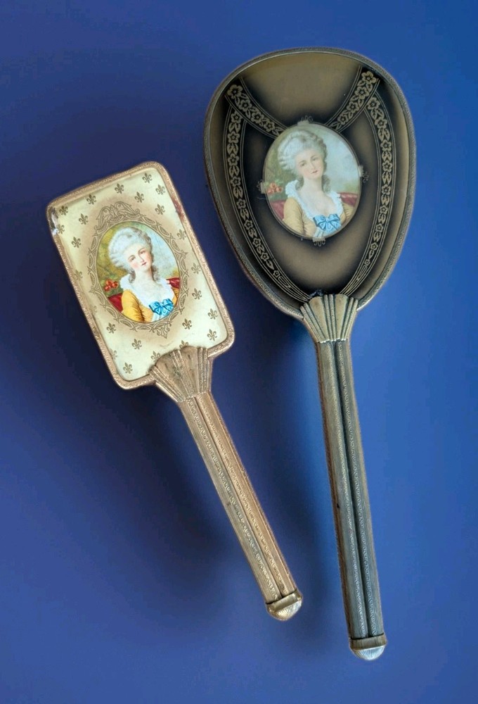 Victorian Dresser Set Brush And Mirror