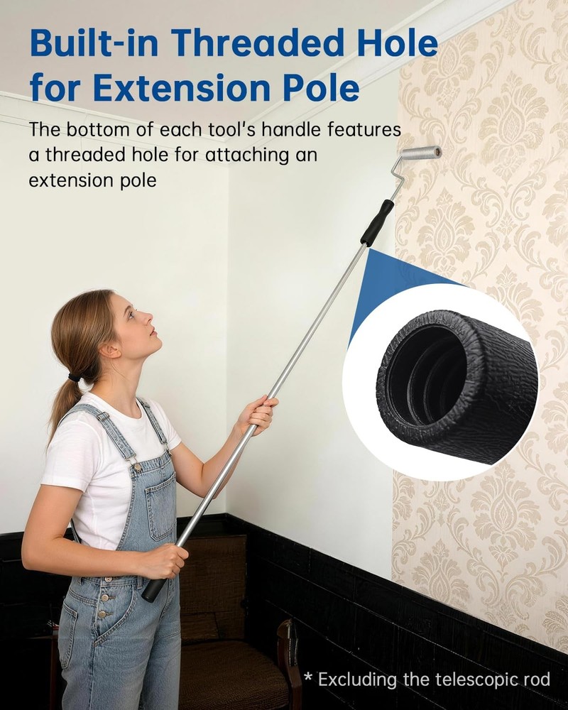 Fiberglass Roller Tools Kit, 4Pcs Bubble Paddle Tool Resin