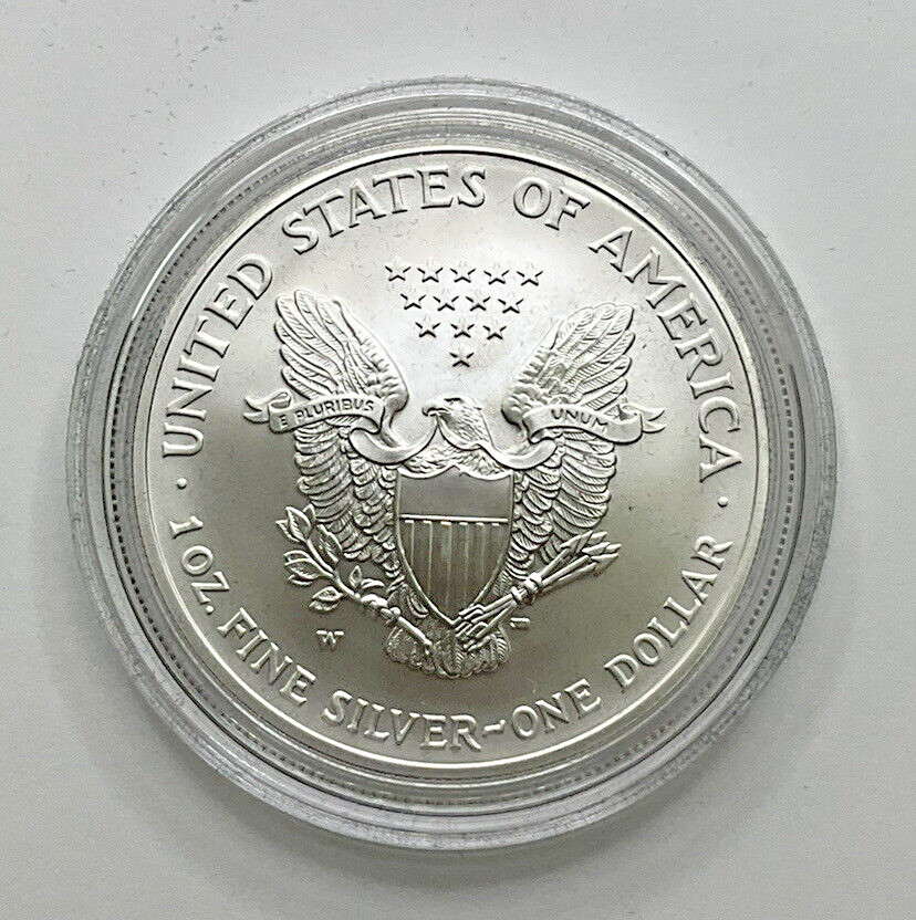 2007 Burnished Silver Eagle w/box & COA