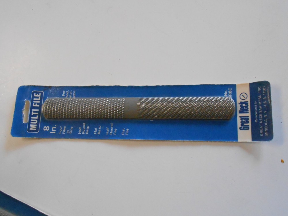 Great Neck 8 in. Multi File, Half Round Rasp & File, Flat Rasp & File