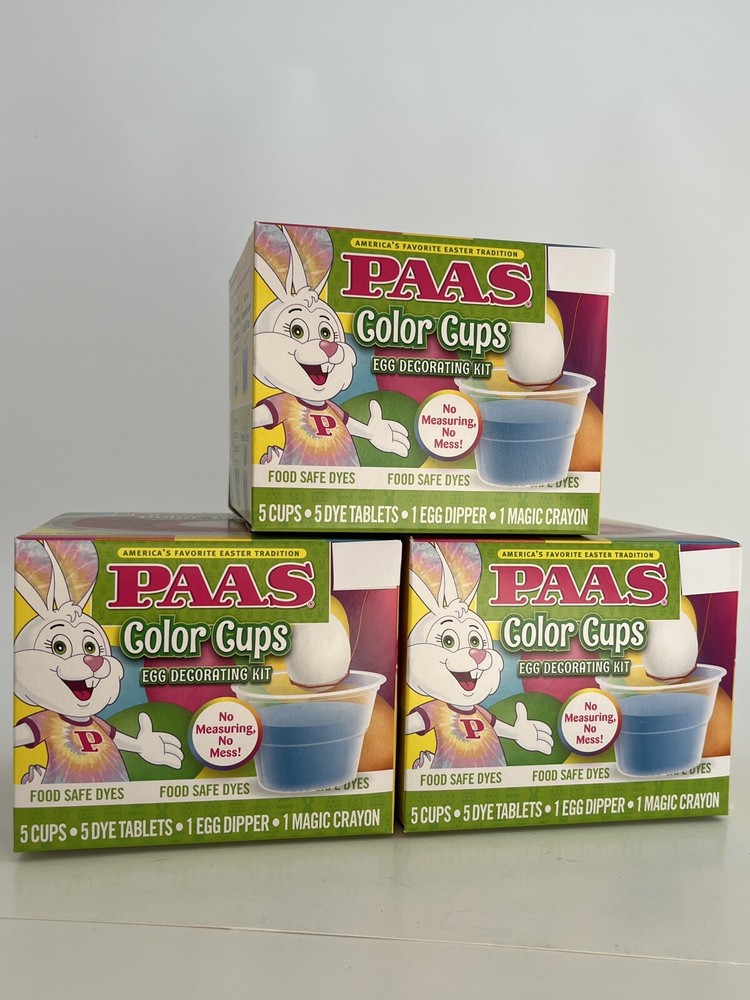 Paas Easter Color Cups Egg Decorating Cup Kits - 3 Pack