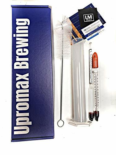 UPROMAX Hydrometer Alcohol Meter SET Distilled Alcohol 0-200 Proof Traceable