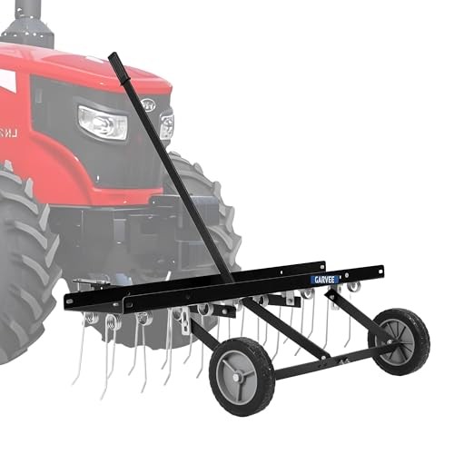48 in Tow Behind Dethatcher, Pull Behind Lawn Dethatcher with 24 48 inches