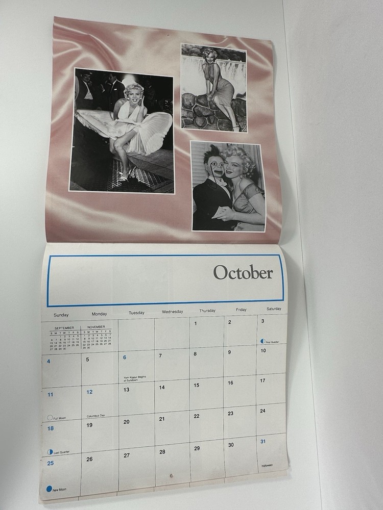 Marilyn Monroe 1992 12 Month Calendar EUC