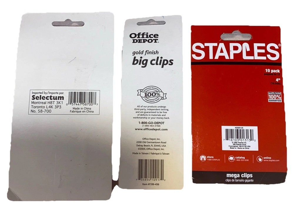 4” Paper Clips Bundle Of 20