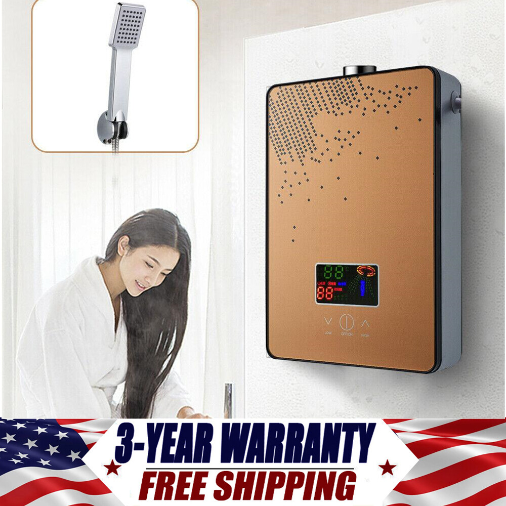 110V Instant Electric Tankless Hot Water Heater On Demand Whole House 4500W Neu
