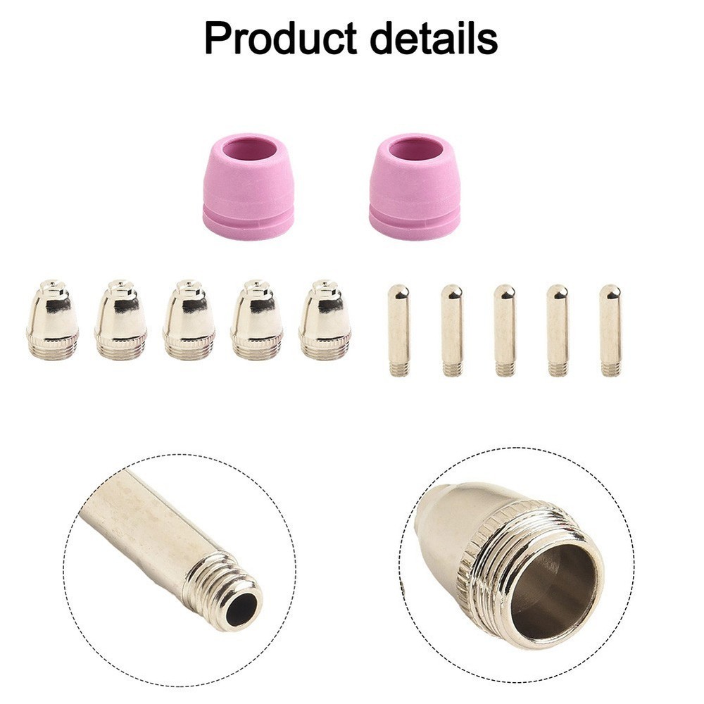 Plasma Cutter Kits Electrode Nozzle Contact Tips Included Long-lasting Use